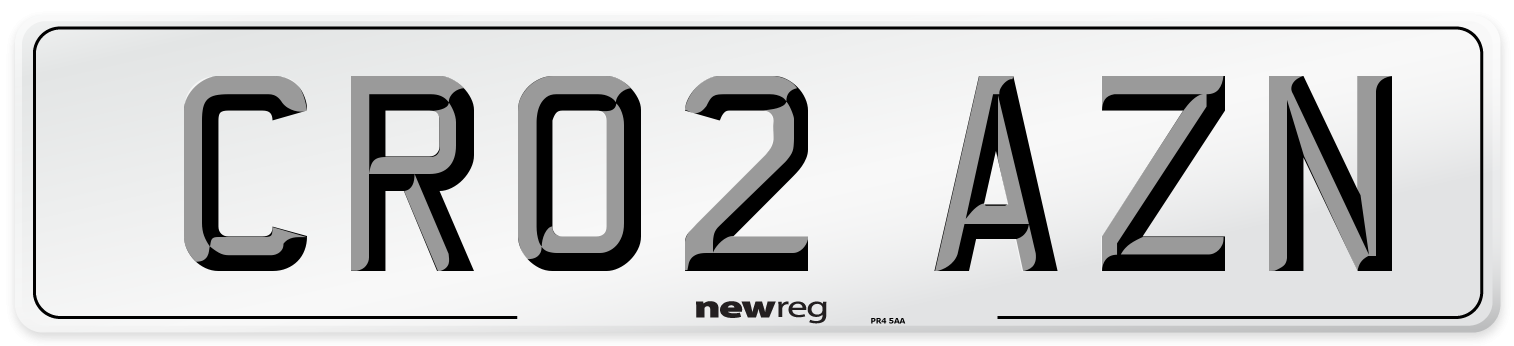 CR02 AZN Number Plate from New Reg